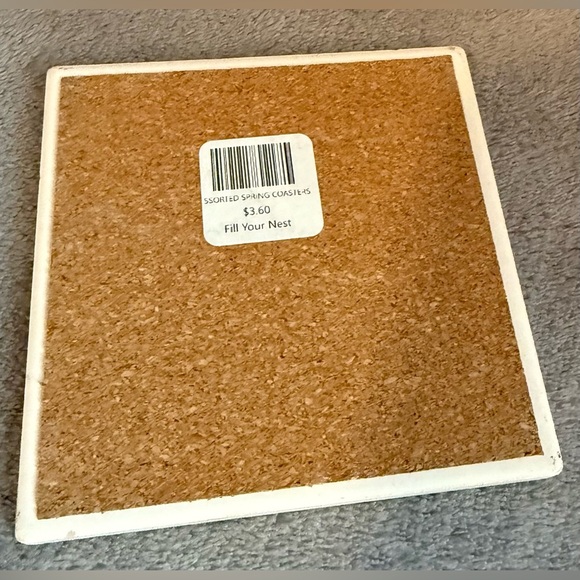 🍋FILL YOUR NEST🍋Lemon-Themed Coaster Set of 4/NWT🍋 - Picture 6 of 6